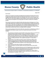 Letter from Health Department